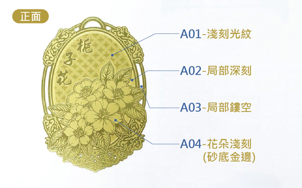 梔子花書籤(正面)